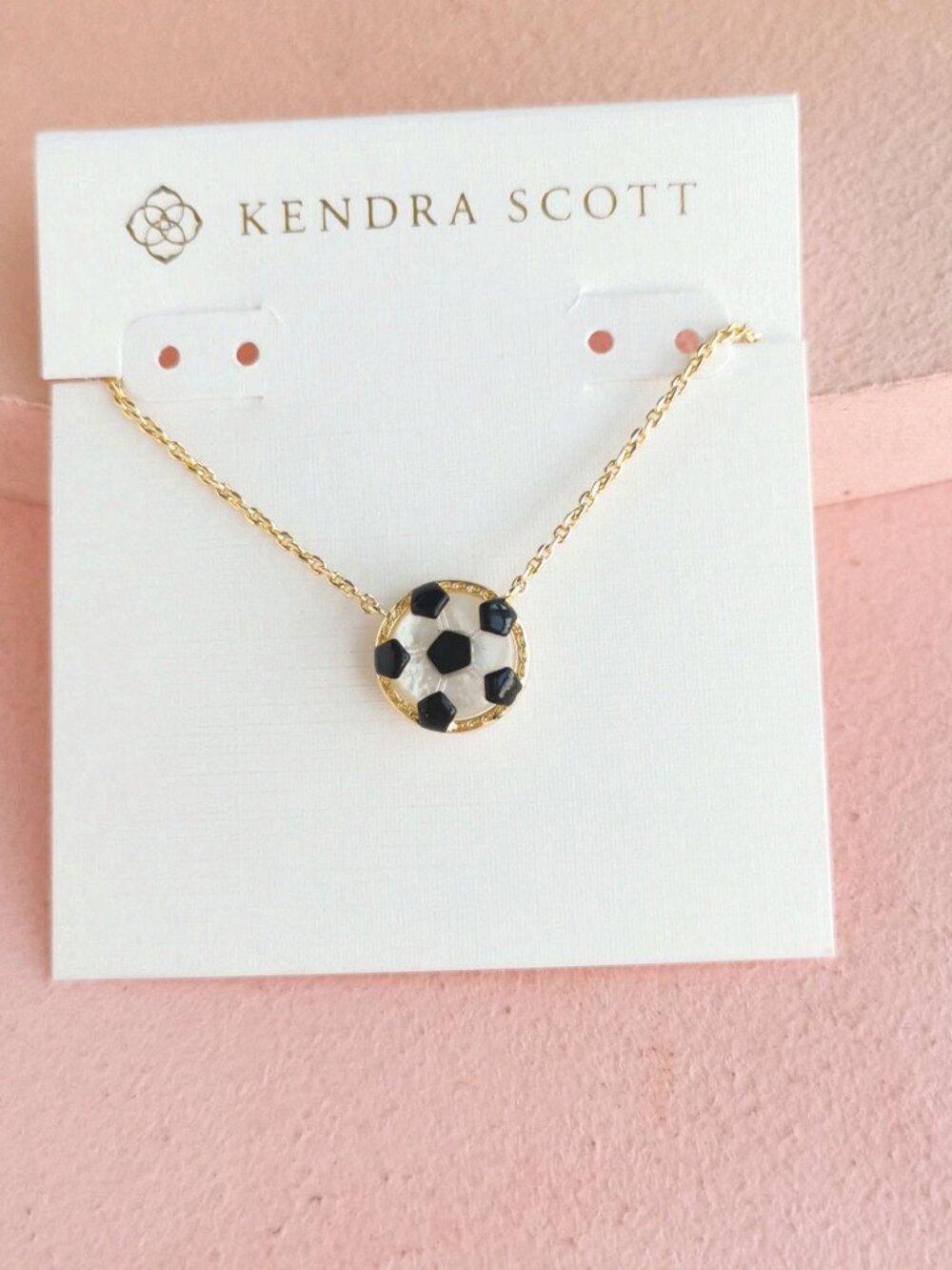 Kendra Scott - Soccer Ivory Mother-of-Pearl Gold Short Necklace - NEW